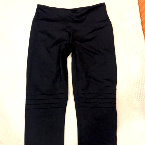 Nwot Z by ZELLA Black MOTO PANELED OUTSPACE Full Length Yoga Leggings Sz Small - Picture 7 of 16